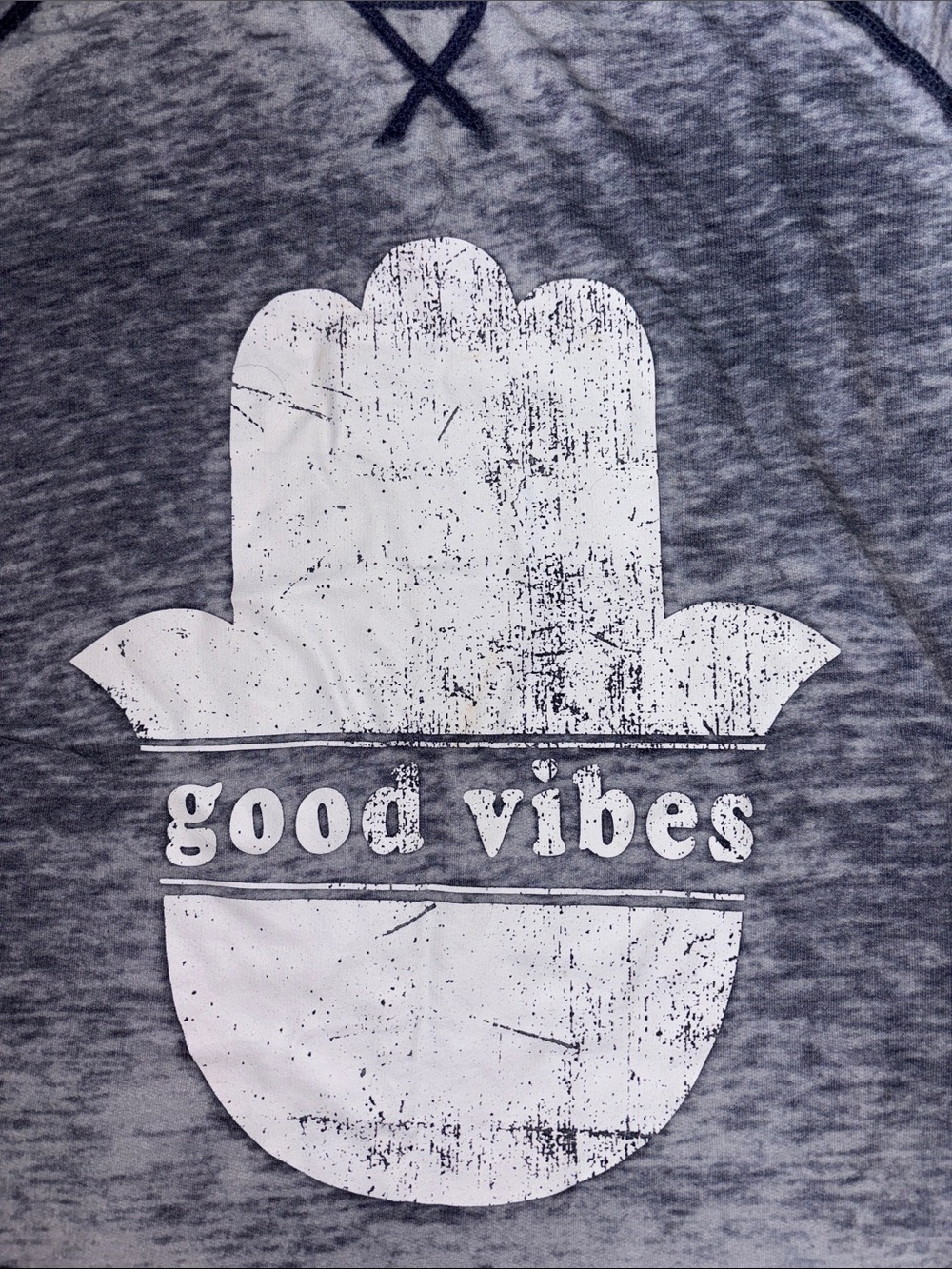 Good Vibes Blue Short-Sleeve Slub Tee - Picture 3 of 8